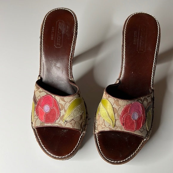 Coach Shoes - Coach Katalina Platform Slide Heels Size 7B